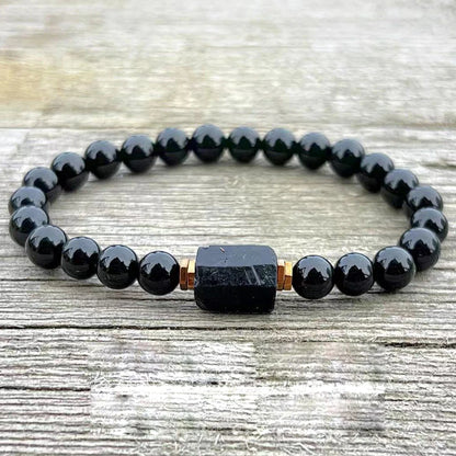Ruberthen 6mm Natural Raw Black Tourmaline For Protection