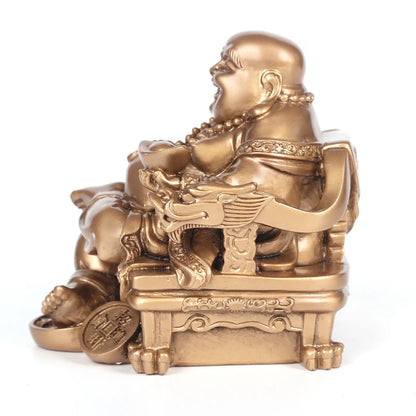 Happy Sakyamuni Buddha Figurines, Fortune, Laugh, Loudly Buddha Ornaments, Office Home Decoration, Gift