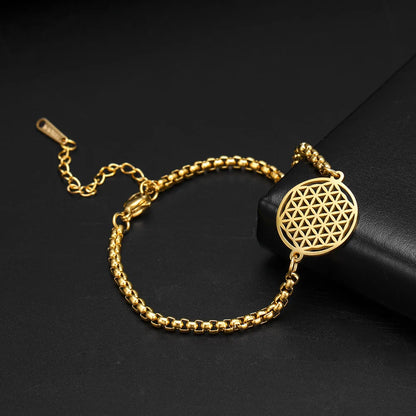 Flower of Life Sacred Geometry Necklace Stainless Steel