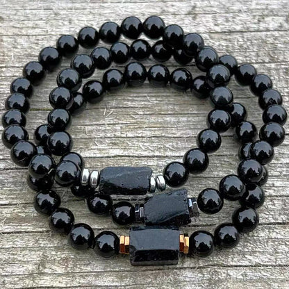 Ruberthen 6mm Natural Raw Black Tourmaline For Protection