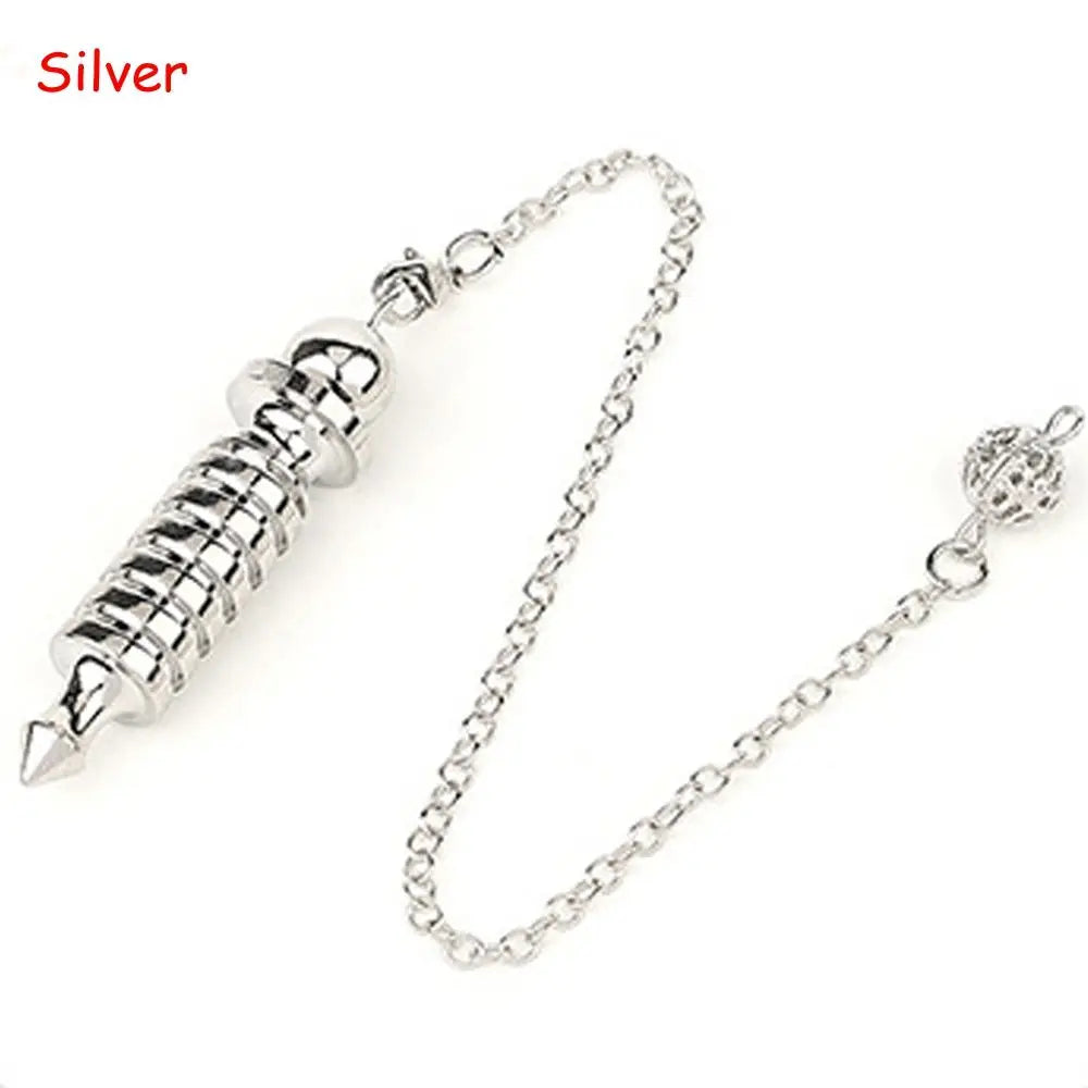 Pendulum Metal for Dowsing Pendule Pendulo Divination Radiestesia Healing Women Men Amulet Screw Shape Pendule Charm Jewelry