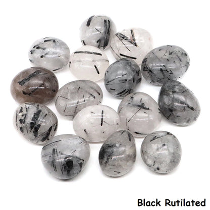 Natural Black Tourmaline Irregular Tumbled Stone