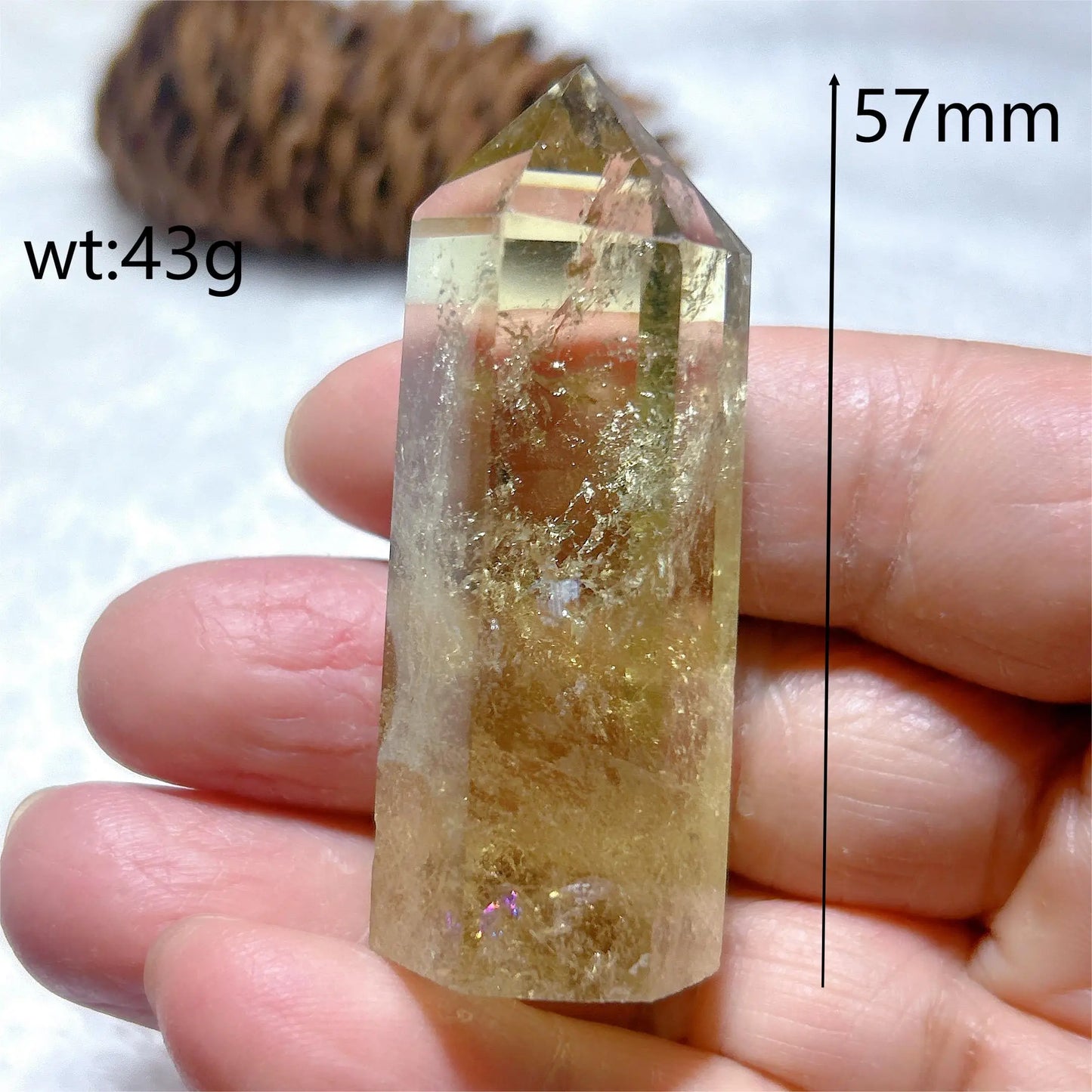 Natural Crystals Citrine Tower Point