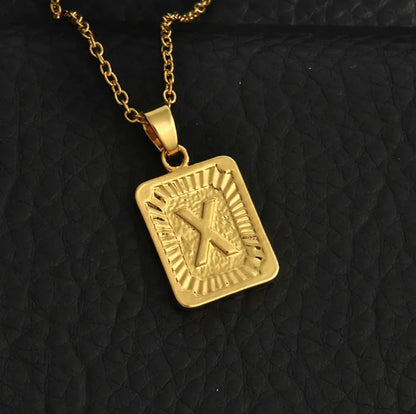 Custom Gold Letter Necklace