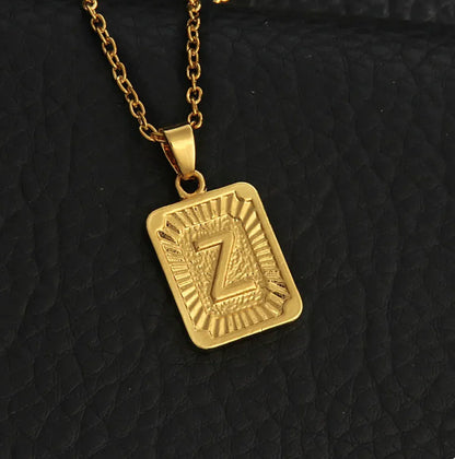 Custom Gold Letter Necklace
