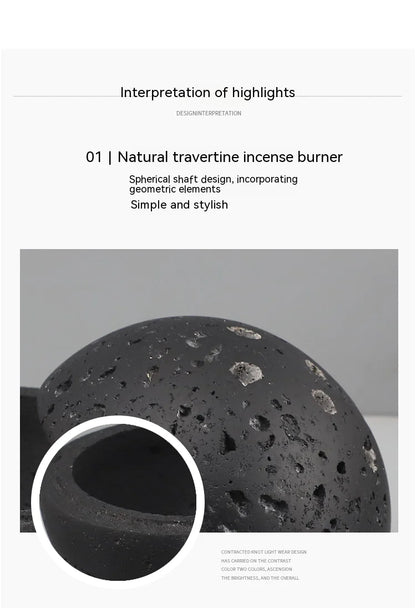 Cave Stone Incense Burner Home Decoration