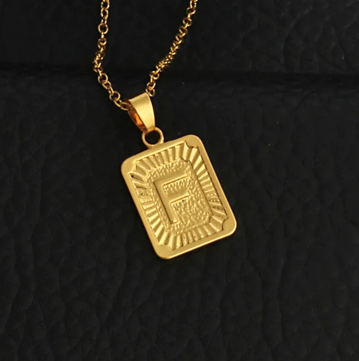 Custom Gold Letter Necklace