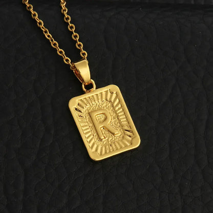Custom Gold Letter Necklace