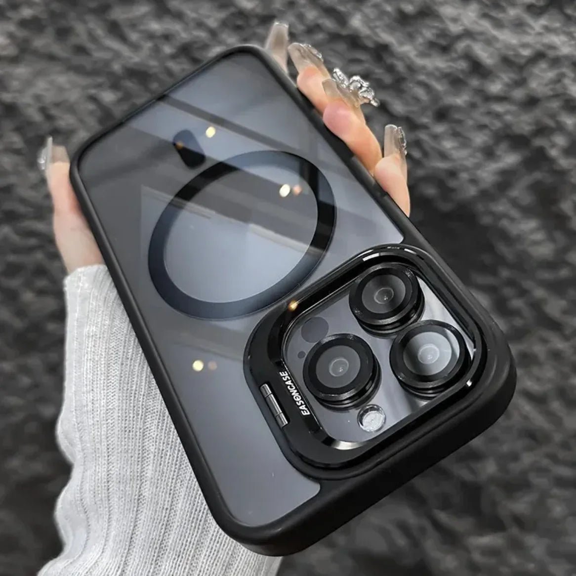 Invisible Bracket Transparent Phone Case