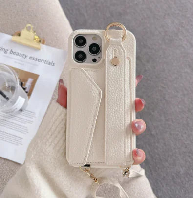 Wrist Strap Wallet Leather Cover