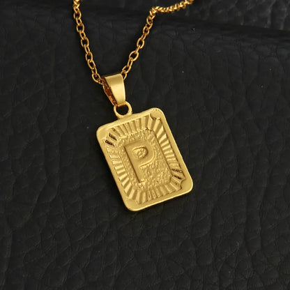 Custom Gold Letter Necklace