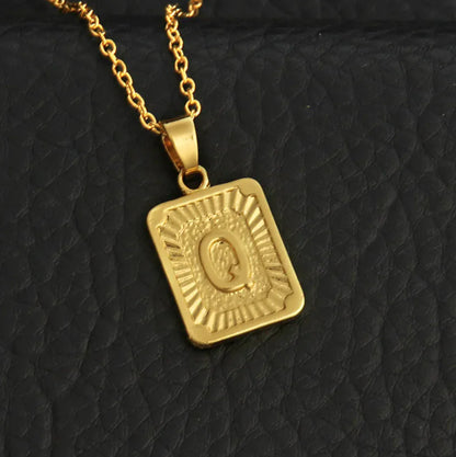 Custom Gold Letter Necklace