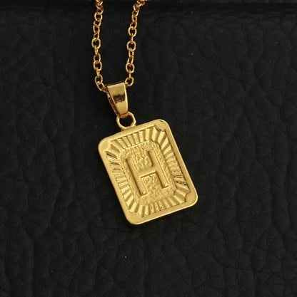 Custom Gold Letter Necklace